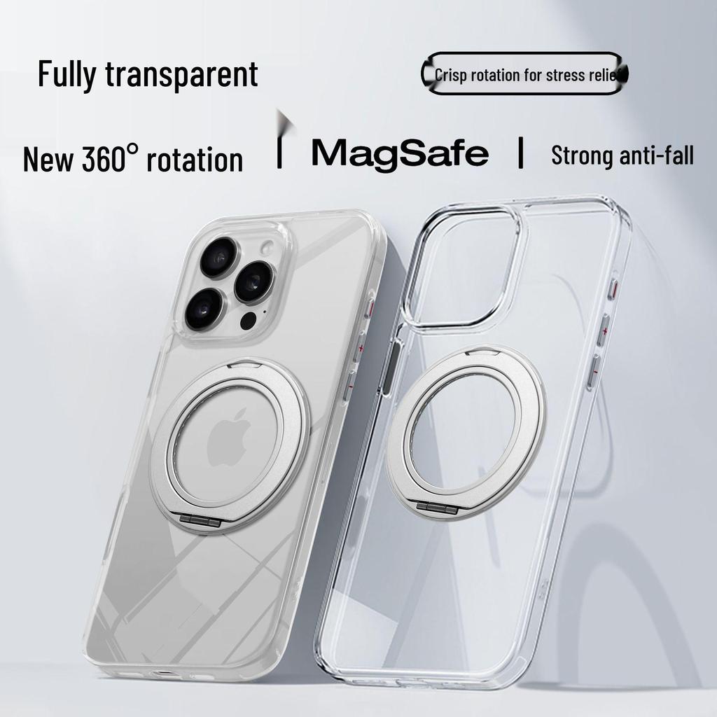 Вращающаяся на 360° магнитная подставка, противоударный чехол для iPhone 16 Pro Max
