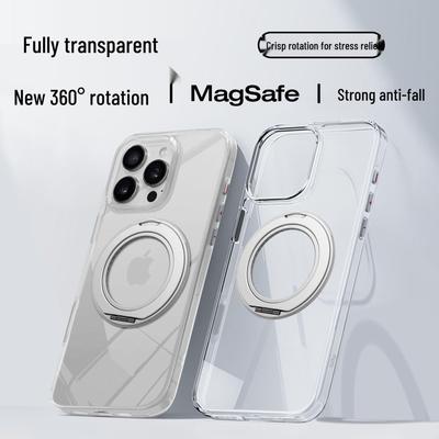 Вращающаяся на 360° магнитная подставка, противоударный чехол для iPhone 16 Pro Max