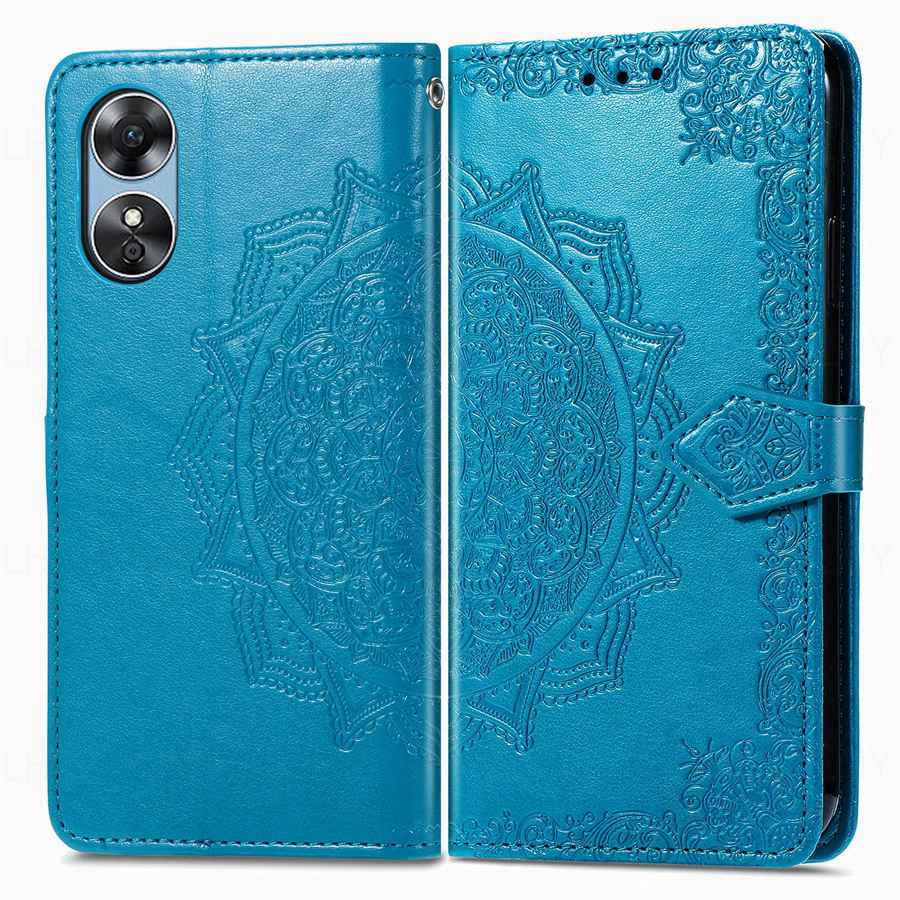 Кожаный кошелек-книжка с цветочным принтом для Realme C67 C71 C61 C63 C53 C51 11 Reno 13 14 OPPO A40 A96 A53 A5 A54 A74 A78 A98 A79 5G A38 A58 A18 Мягкий чехол
