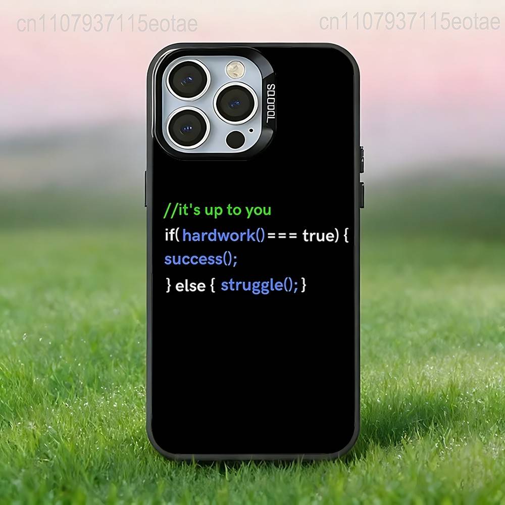Programming Languages Coders Phone Case For iPhone 17,16,15,14,13,12,11,Pro,Max,Plus,E,Air,Mini Anti Fall Black Bumper
