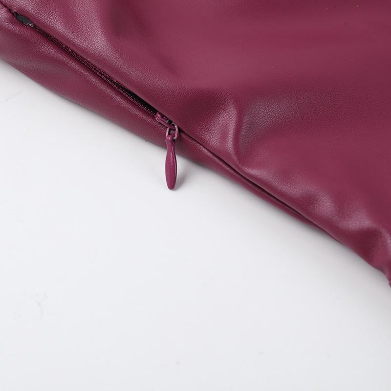 Women Sexy Strapless Pu Leather Maxi Dresses Fashion Sleeveless Off Shoulder Pleated Dress Slim Elegant Party Evening Gown