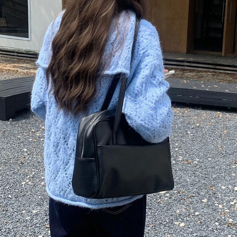 Женская сумка на одно плечо большой вместимости в корейском стиле, универсальная винтажная сумка под мышкой, новинка осени 2025, сумка-тоут