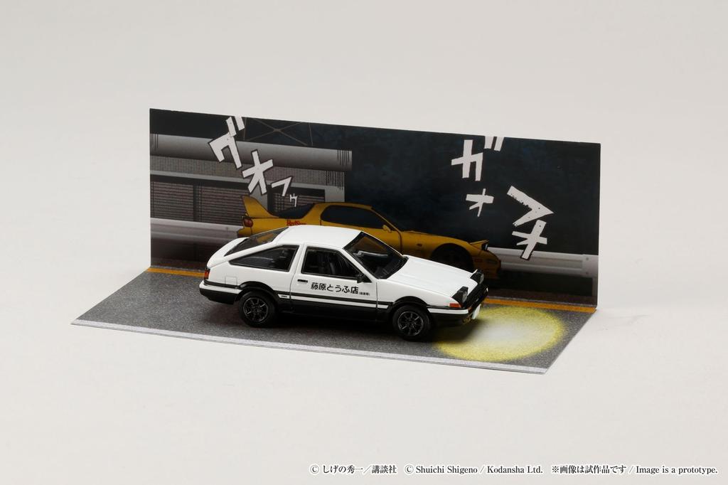 HobbyJAPAN Initial D 30th Anniversary Blister Package Diorama Set Series Toyota Sprinter Trueno Initial D Takumi Fujiwara VS Keisuke Takahashi