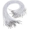 Garneck 100pcs White Elastic Ropes with Metal Hooks Barbed Cords Loop Round String with Metal Barbs Ropes for Party Cosplay Mask DIY Hat