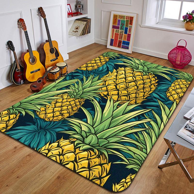 P-Pineapple Printed Carpet Fashion Yoga Mat Non-Slip Carpet Bedroom Decoration Outdoor Carpet Bedroom Birthday Gift