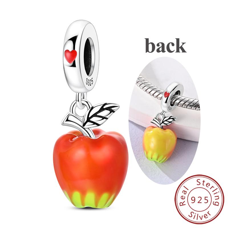 Шармы Медь Сияющая Любовь Медведь Слон Яблоко Вишня Роза Шармы Бусины Подходят для Оригинального Браслета Подвеска Женские Украшения