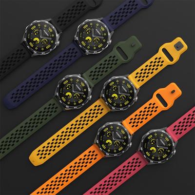 Силиконовый ремешок 20 мм 22 мм для Samsung Galaxy Watch 6-4-5 pro-6 classic/Active 2, ремешок 40/44 мм, браслет huawei watch gt 3-2-2e-pro