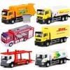 Ma Ke Da Alloy Car Model: Fire Truck, Tanker, Mixer, Garbage, Cement, Transport Vehicles