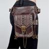 Steampunk Motorcycle Unisex Shoulder Bag With Chain And Rivets For Casual Outings