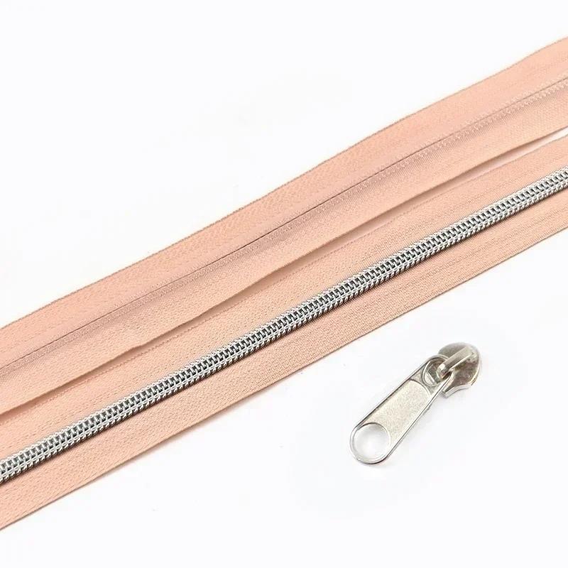 3/5/10 м 5# Нейлоновая тесьма-молния со слайдером Сумки Одежда Ремонт молний Пластиковая спиральная молния DIY Одежда Замена Швейные аксессуары