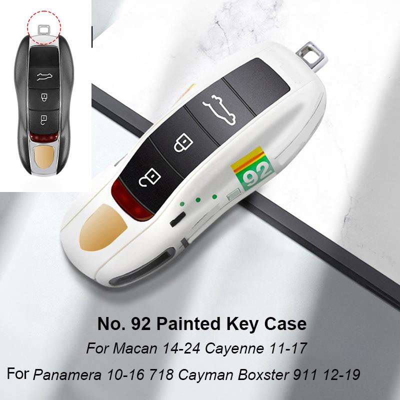 Для Porsche Panamera Cayenne Macan 718 Cayman Boxster 911 Taycan Автомобиль 92 Персонализированный Чехол для Ключей Защитный Чехол Крышка для Брелока Дистанционного Управления