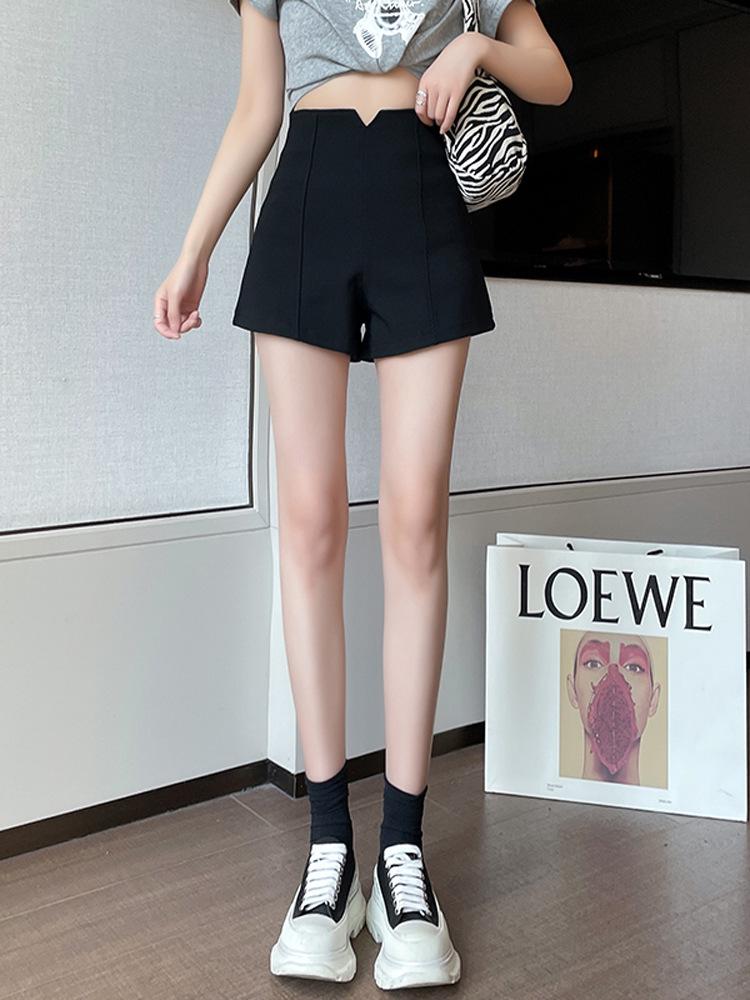 Летние шорты А-силуэта с высокой посадкой и широкими штанинами для миниатюрных горячих девушек