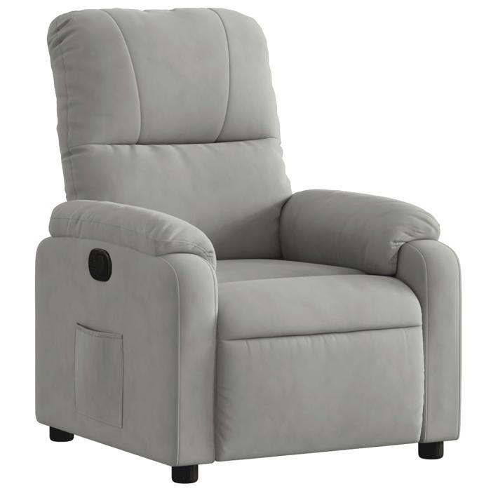 VidaXL Recliner Armchair, Relaxation Chair, Seat with Armrests and Backrest, Living Room TV Armchair, Modern, Grey 373450