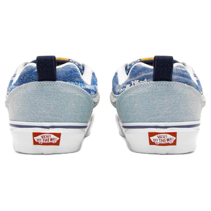 Vans Knu Skool Versatile Comfortable Durable Low-Top Skate Shoes Unisex Sneakers White Blue VN000E54NWD