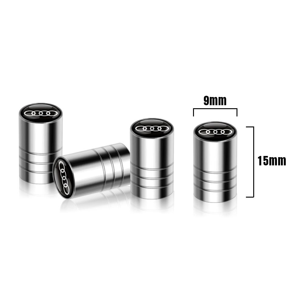 4pcs 3D Metal Car Wheel Tire Valve Caps Tyre Rim Stem Covers Accessories For Audi OOOO SLINE RS S TT A1 A3 8P 8V A4 A5 A6 A7 A8L