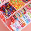 Набор из 1000 симпатичных эластичных резинок для волос и заколок - подходит для весны, лета, осени, зимы, идеальный подарок для женщин (Случайный цвет, без коробки)
