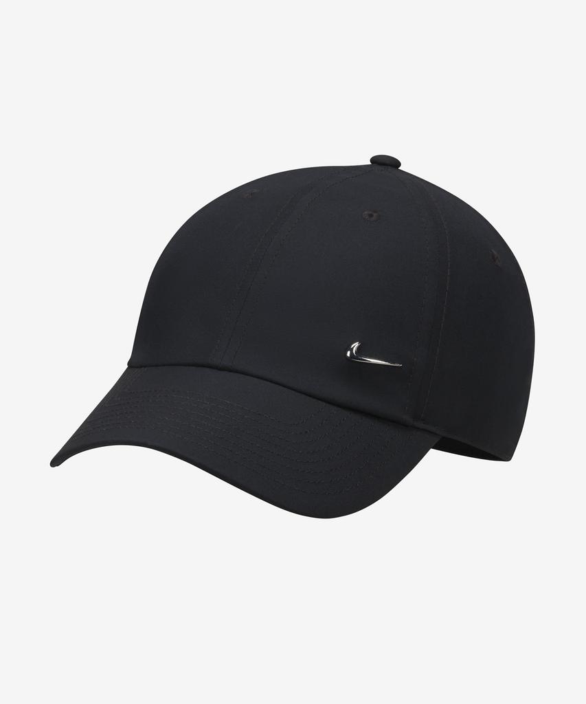 Nike Кепка Dri-Fit Club без структуры с металлическим Swoosh - Черная: Металлический серебристый / Fb5372-010