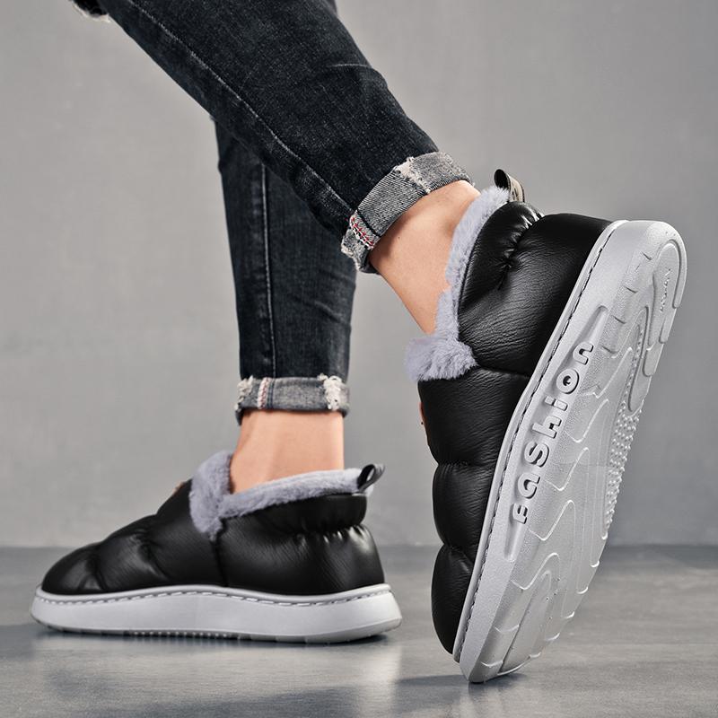 Модные туфли на платформе, домашние, с круглым носком, без застежек, водонепроницаемые, удобные, легкие, для отдыха на природе, сохраняющие тепло, модные, универсальные, новые, из бархата