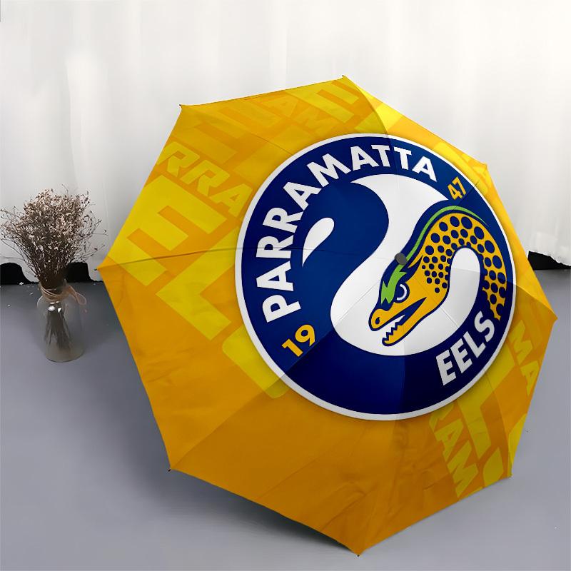 Parramatta Eels, Logo Automatic Opening and Closing, 8 rib Structure Portable Umbrella, Suitable for Men and Women in All Seasons Perfect G