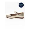 Women's Gold Color Patent Leather Mary Jane Ballet Flats Comfortable Sole
