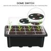 10 Set Seed Trays Seedling Starter Tray (12 Cells Per Tray)with Adjustable Dome Lids and Base Plus
