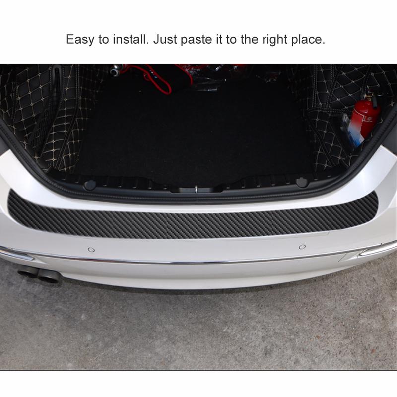 Автомобильная защита задний анти-пинок от царапины защитная полоса 3D углеродное волокно пленка