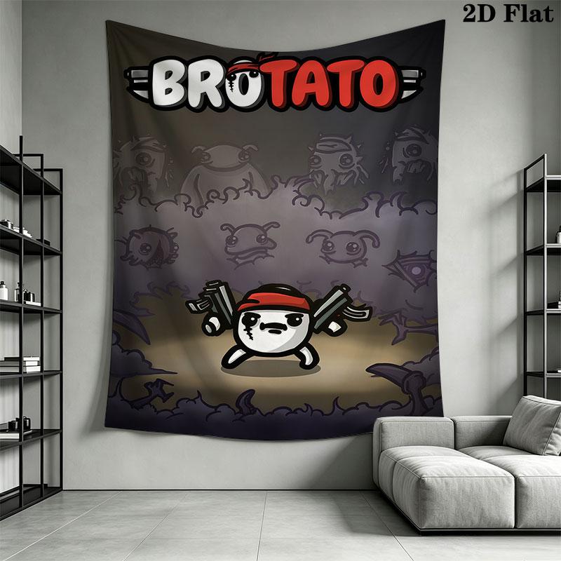 Brotato Wall Hanging Printed Fabric Blanket Decorative Tapestries for Bedroom Living Room Home Decor