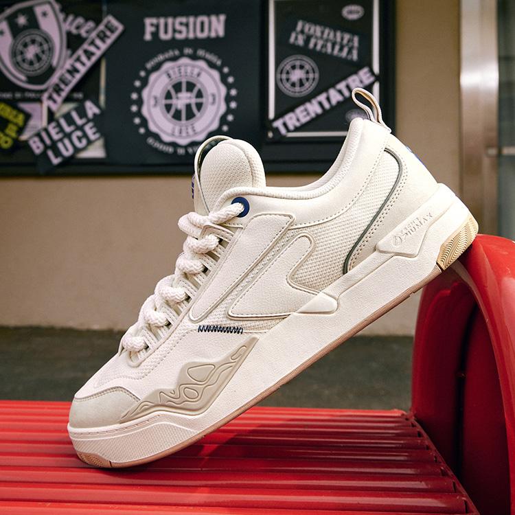 Fila Fusion Nollie Нескользящие Прочные Удобные Низкие Кеды для Скейтбординга Мужские кроссовки Кремовый T12M332301FGB
