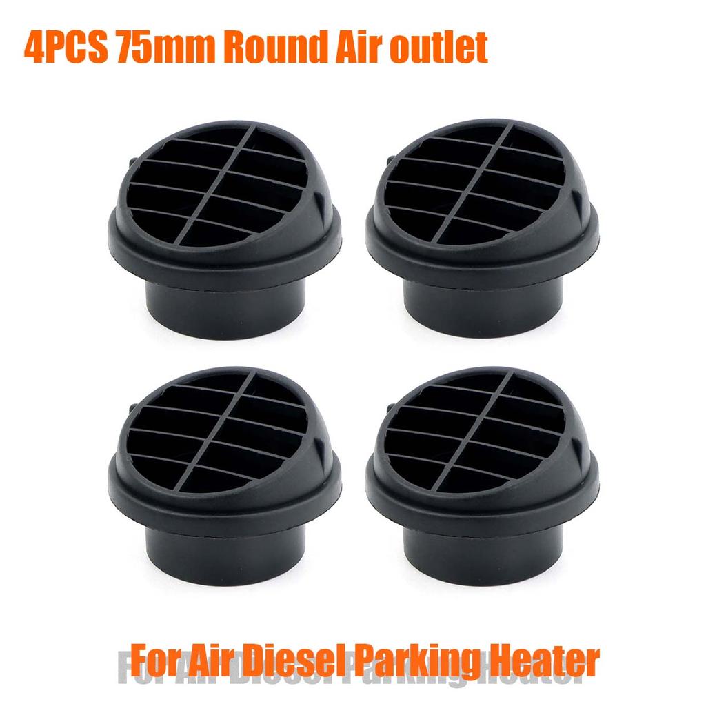 4 ШТ 75 мм Деталь воздуховода Вентиляционное отверстие Воздуховод Выход Вращающийся Дизельный Автономный Отопитель Для Автомобиля Грузовика Фургона Автодома