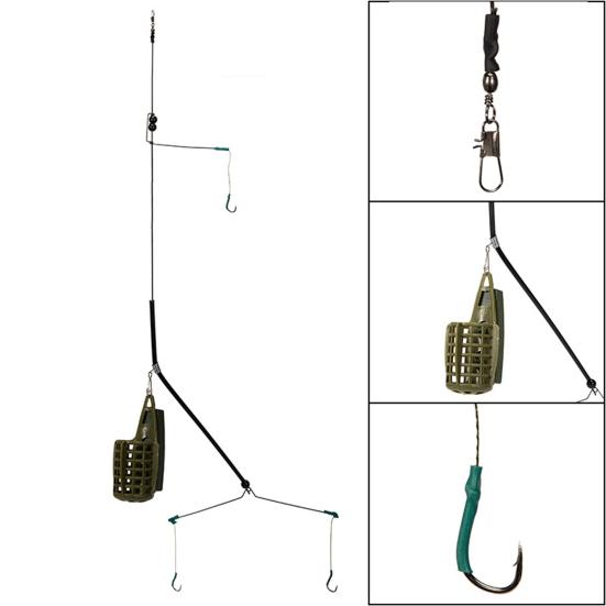 1 Set Lightweight Fishing Feeder Hollow Grid High Strength ABS Fishing Bait Cage for Angling