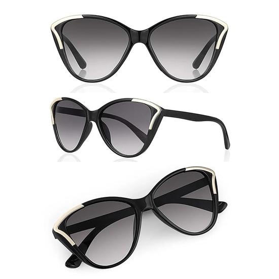 Sheomy Unisex Combo Offer Pack of 4 Shades Glasses Pathan Sunglasses Rectangle Retro Vintage Narrow Women::Men Small Narrow Square Sun Glasses