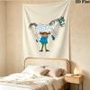 Pippi Wall Tapestry Aesthetic Wall Hanging Printed Fabric Blanket Decorative Tapestries For Bedroom Living Room Home Decor