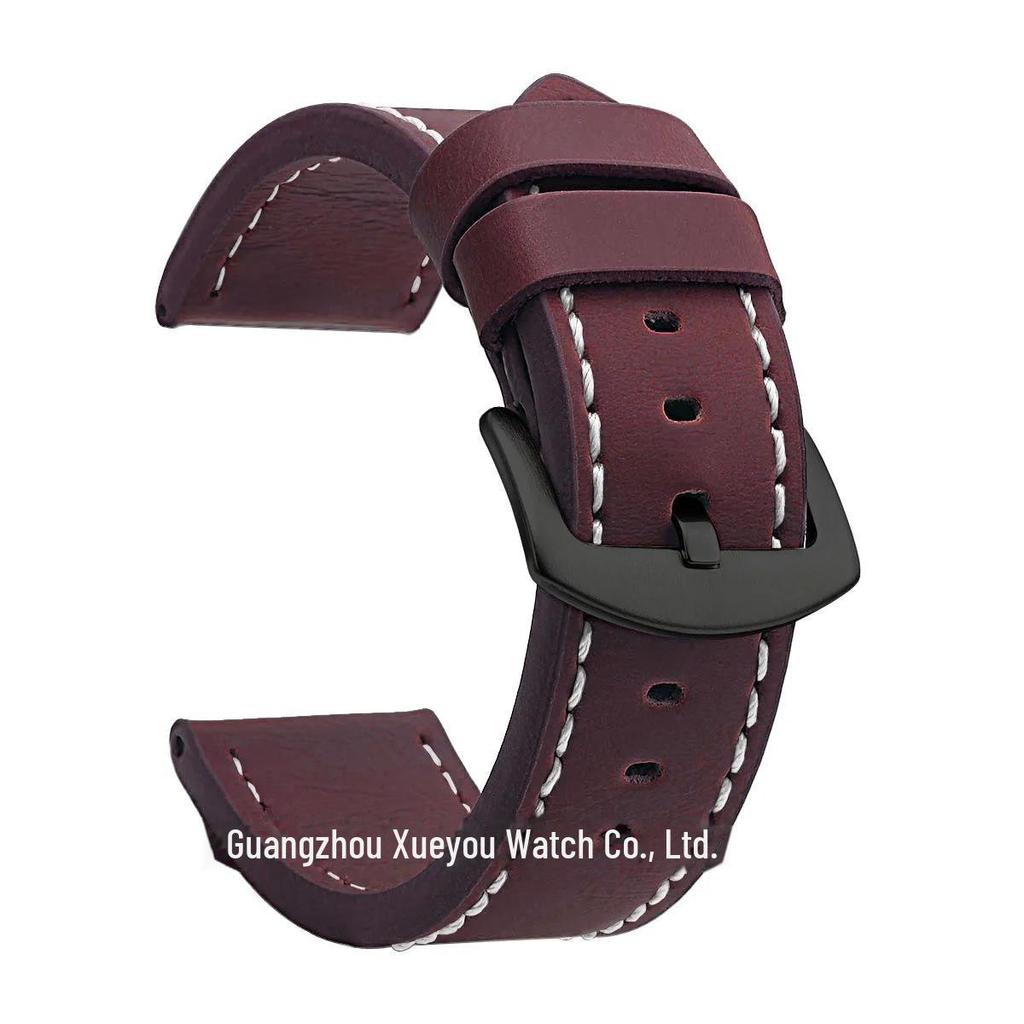 Genuine Leather Watch Strap - Universal Fit, Quality Assurance, Available In 18mm, 20mm, 22mm, and 24mm Sizes