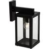 GAIA Outdoor Wall Light Descending Black Metal/glass E27 1x60W - BRILLIANT