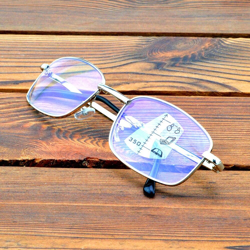 Портативные складные очки во всю оправу, простой стиль, прогрессивные мультифокальные очки для чтения для ближнего и дальнего света от +0,75 до +4