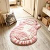 Non-Slip Home Decor Carpet 2D Cartoon Carpet Soft Cat-Shaped Area Rug  Living Rooms