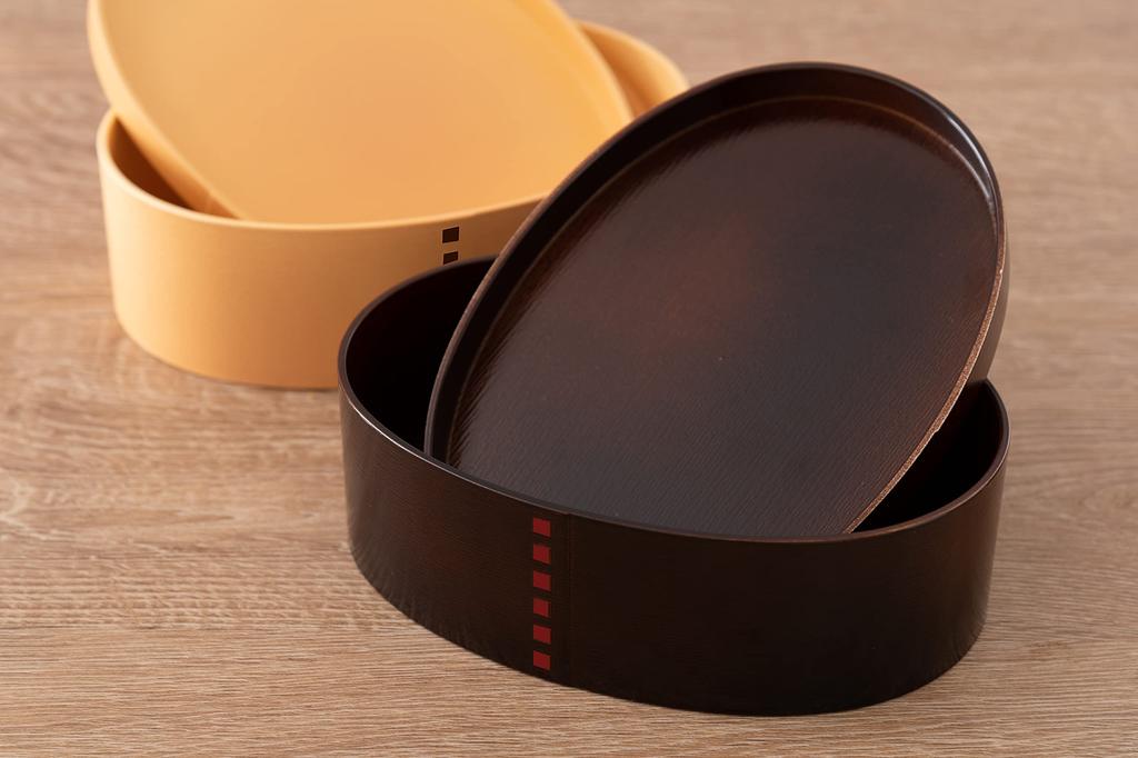 Tatsumiya Bento Lunch антибактериальный одинарный Сделано в бежевой коробке, Коробка, Покрытие, Magewappa, Ярус, Япония, Маленький,