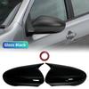 Side Mirror Housing Cover Caps For Nissan Qashqai J10 2007-2014 Black Style Side Mirror Cover Shell Sticking Car Accessories