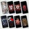 Case For Samsung Galaxy A50 A02s M31 A70 A30 A10 A20e A40 A10s M30s M51 M52 M22 M32 Black Phone Cover Samurai Oni Mask