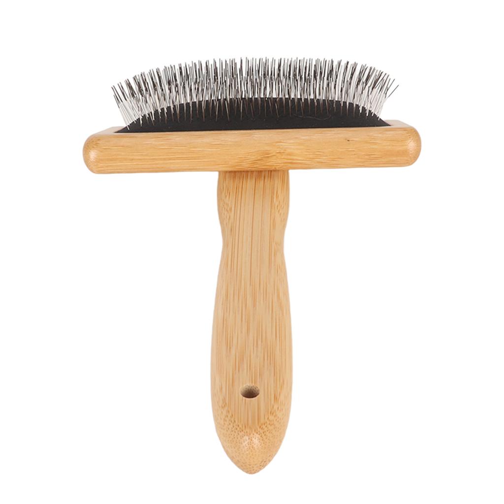 Расческа-чесалка для макраме с отверстием   Подушка для сумки Тонко отполированный бамбук Чистящая щетка-чесалка для питомца Гобелена