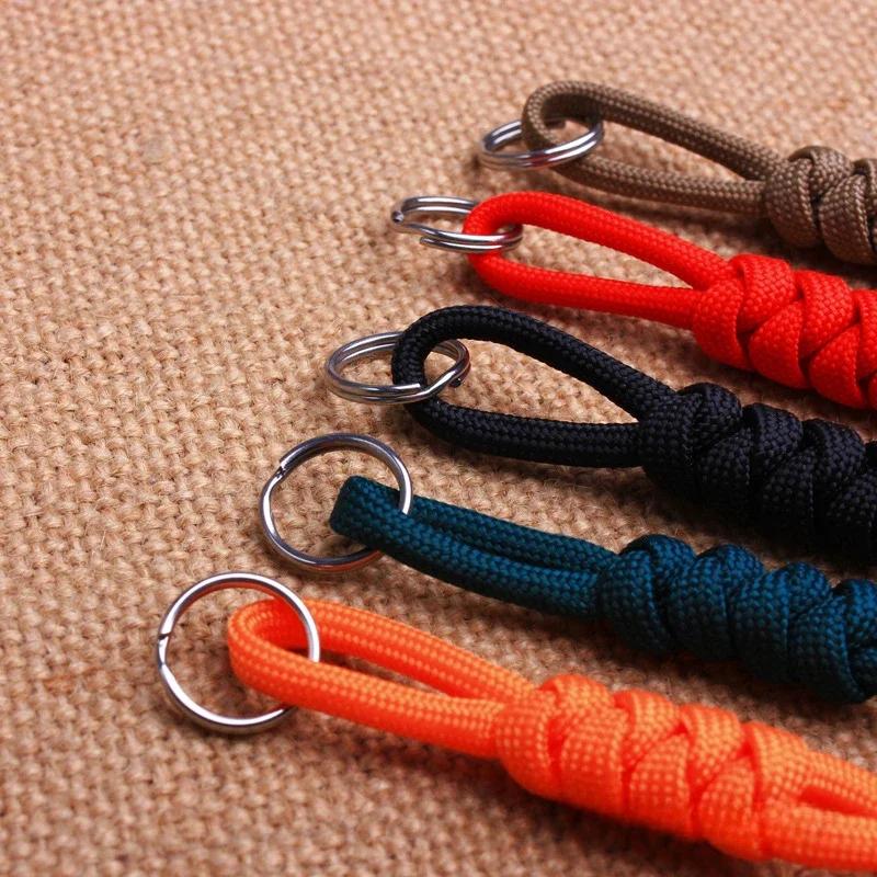Multi-purpose Keychain Holder Durable Strong Polyester Lanyard Creative Zipper Puller Knife Keychain Pendant