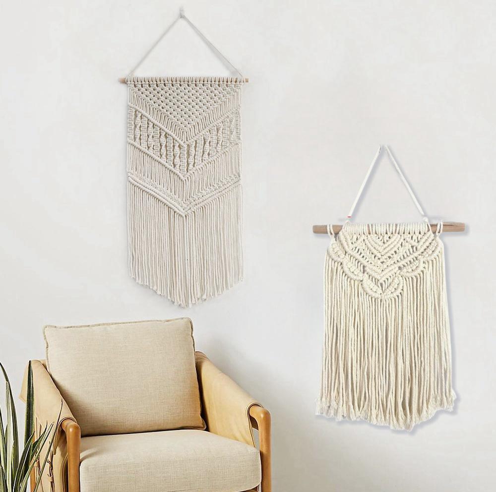 Macrame Wall Hanging Boho Wall Art Decor Woven Chic Bohemian Room Decor for Bedroom Living Room Dorm Apartment