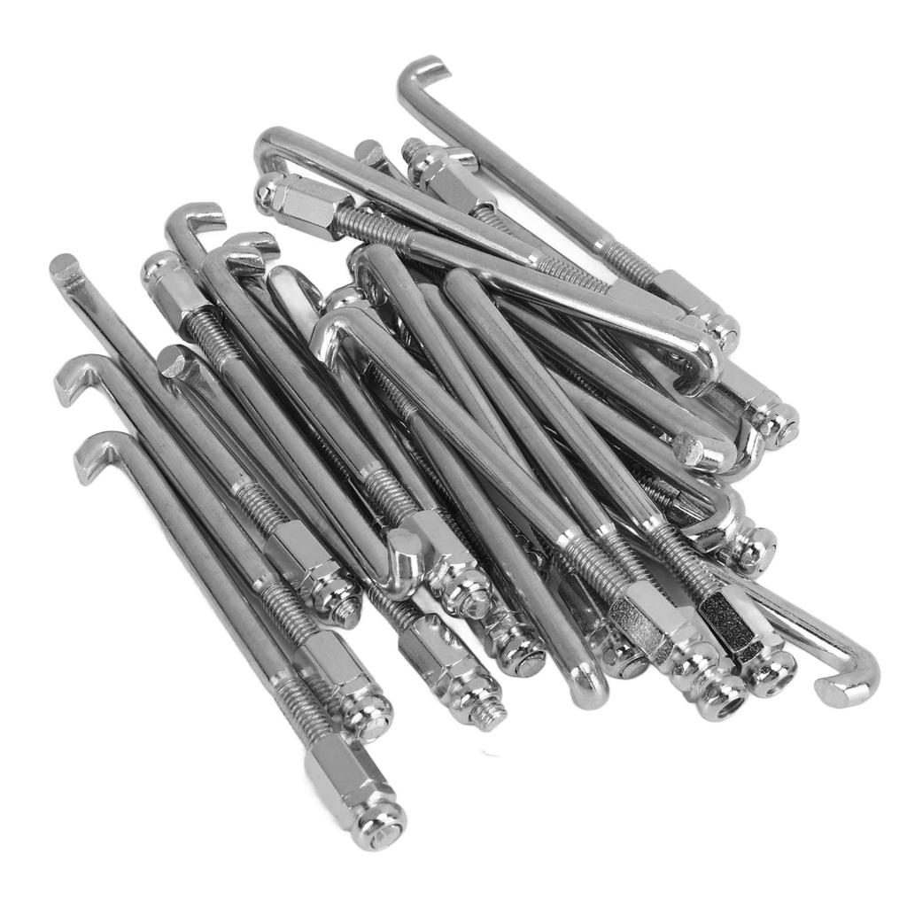 24 шт. Крючок для кронштейна банджо Серебристый металл Износостойкий Набор крючков для банджо Аксессуар для замены