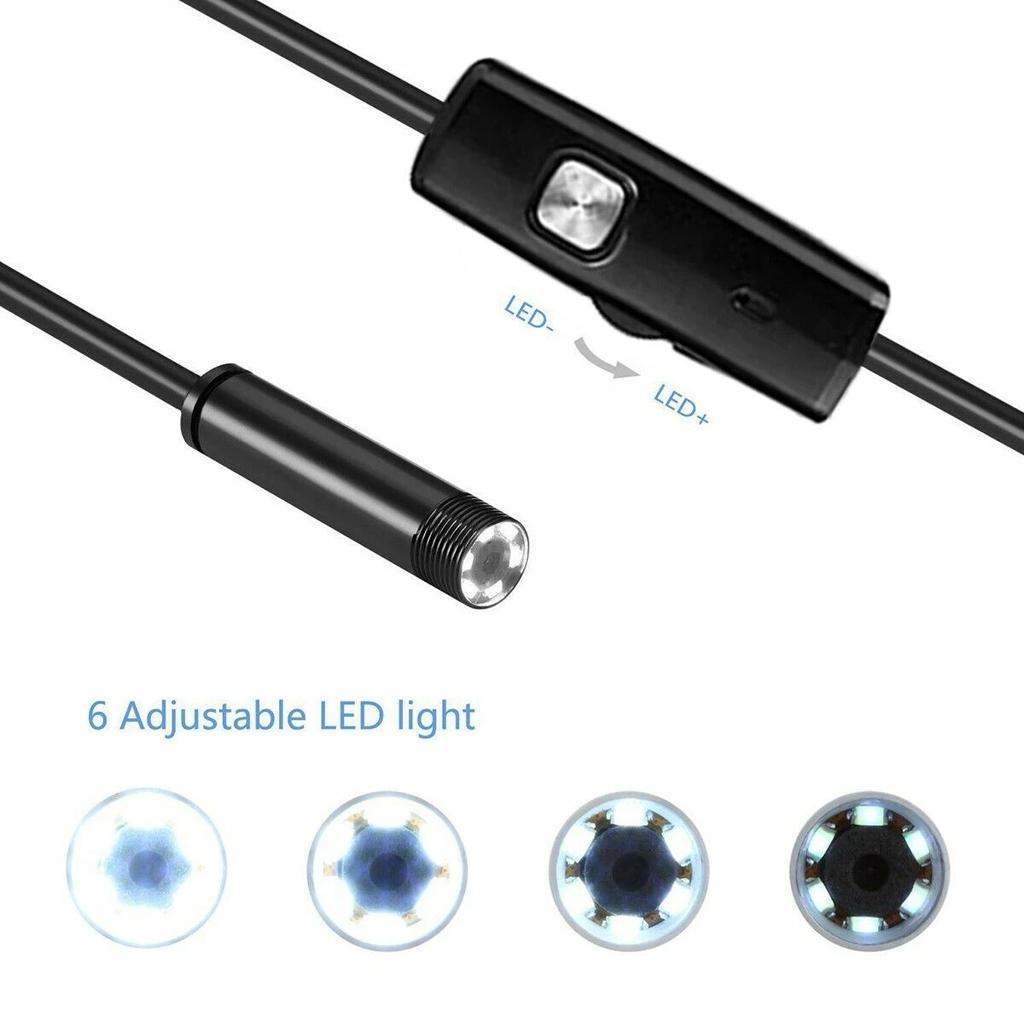 5.5mm Sewer Industrial Endoscope Waterproof Piping Endoscopy Type C Mini Camera 3 In 1 Automotive Borescope For Android Phone