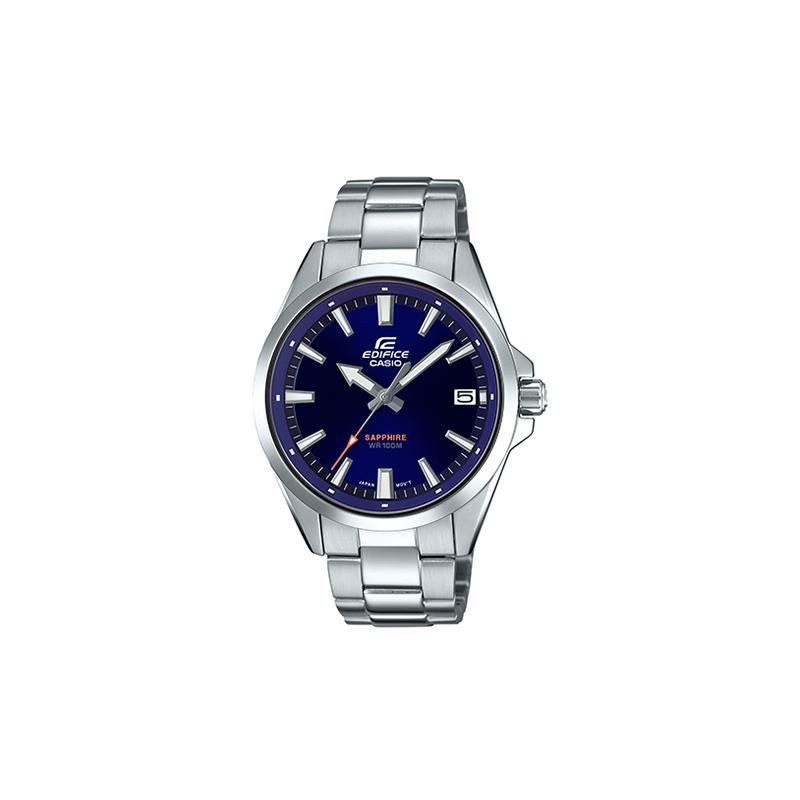 Casio EDIFICE series 100 meters waterproof quartz movement stainless steel strap Japanese and Korean watch men's watch blue dial EFB-107D-2AVUPR