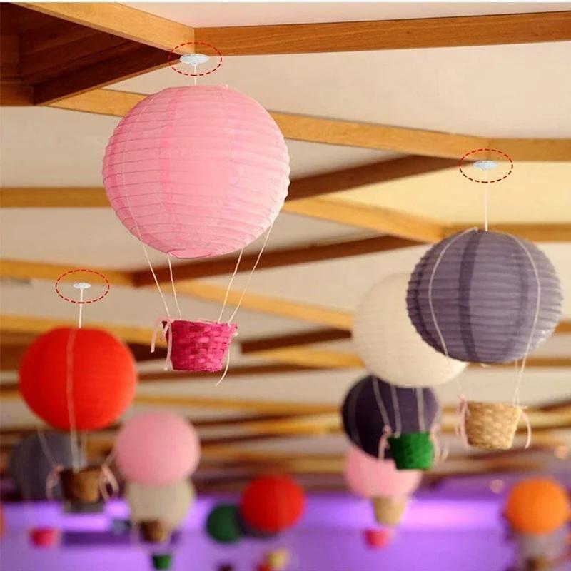 50Pcs/bag Self-adhesive Small Disc Hook On Ceiling Transparent Sticky Hooks for Christmas Hanging Flag Traceless Suction Hanger