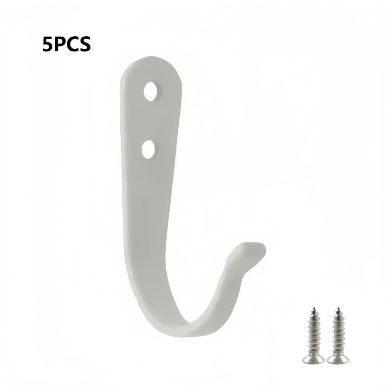Durable Iron Coat Hooks Set of 5/10 Wall Mounted with Rust Proof Screws for Home Office