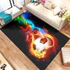 Fashion Colorful Flame Football Rug Boys Room Football Print Rug Home Living Room Decoration Kitchen Bathroom Door Mat Floor Mat