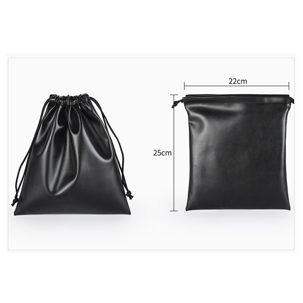 Сумка для хранения игрушек и ювелирных изделий для кемпинга на открытом воздухе, многофункциональная, черная, из искусственной кожи, с завязками на шнурке