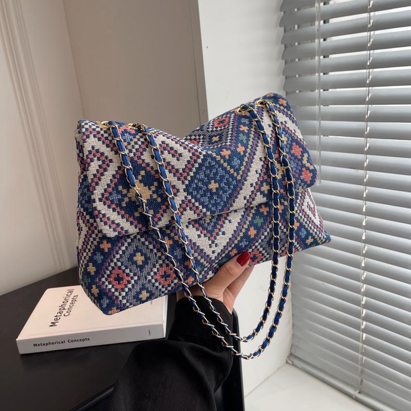 Женская модная повседневная сумка через плечо, новая стильная сумка через плечо с цепочкой, модная и простая большая сумка